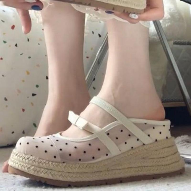 

Летняя универсальная сумка, шлепанцы на танкетке, женские повседневные шлепанцы, сетчатые, на толстой подошве, крутые шлепанцы 40 белый