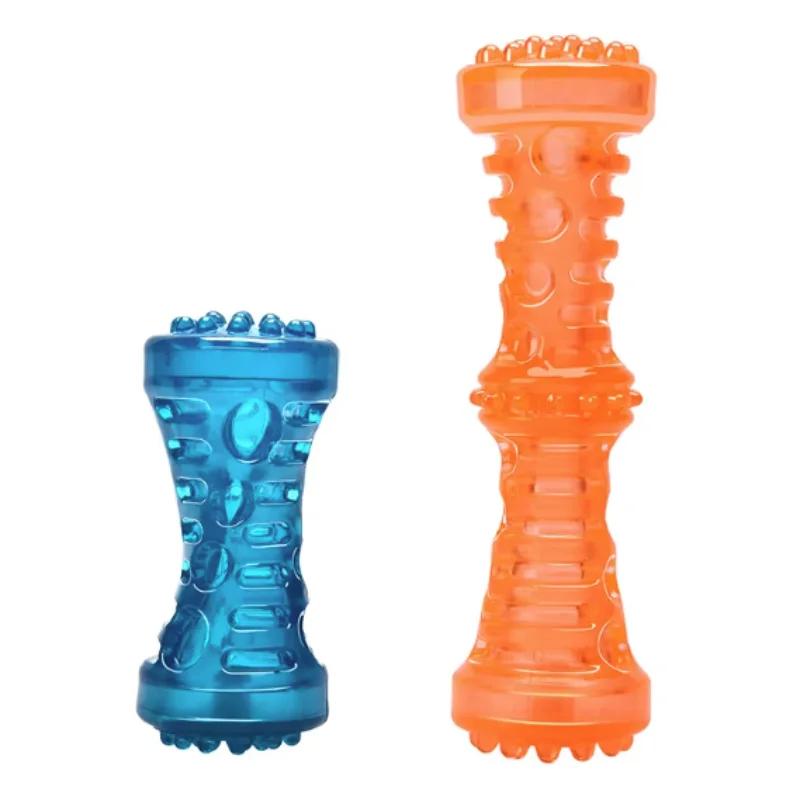 

Heavy Duty Dog Chew Toys for Aggressive Chewers Indestructible Bite Resistant Rubber Bone Puppy Teething Toy Interactive Dental XS