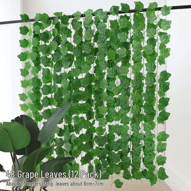 Artificial Green Leaf Grape Vine with Grape Leaves for Ceiling Decoration