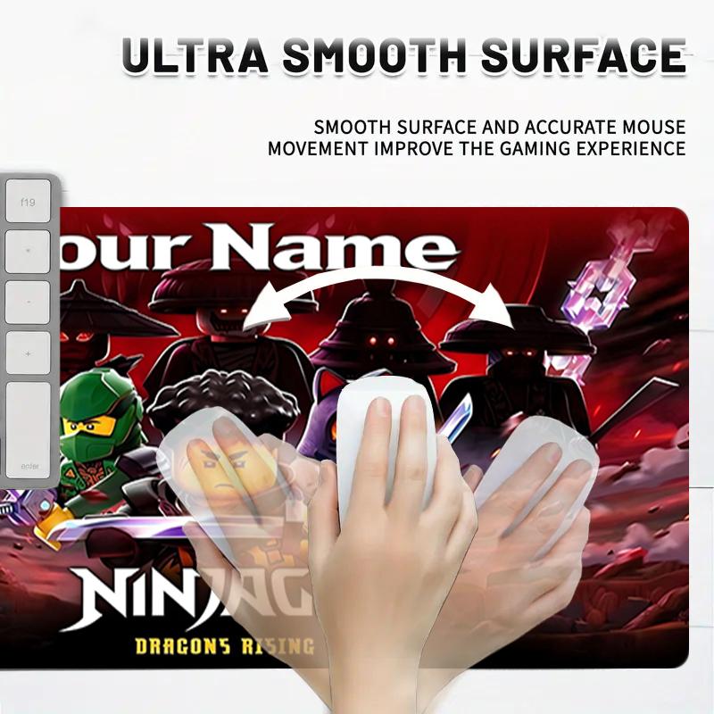 Custom 1Pc Ninjago Dragons Warriors Gaming Mouse Pad Keyboard Desk Mat Non-slip Rubber Lock Edge Waterproof Computer Mousepad for Office Q182