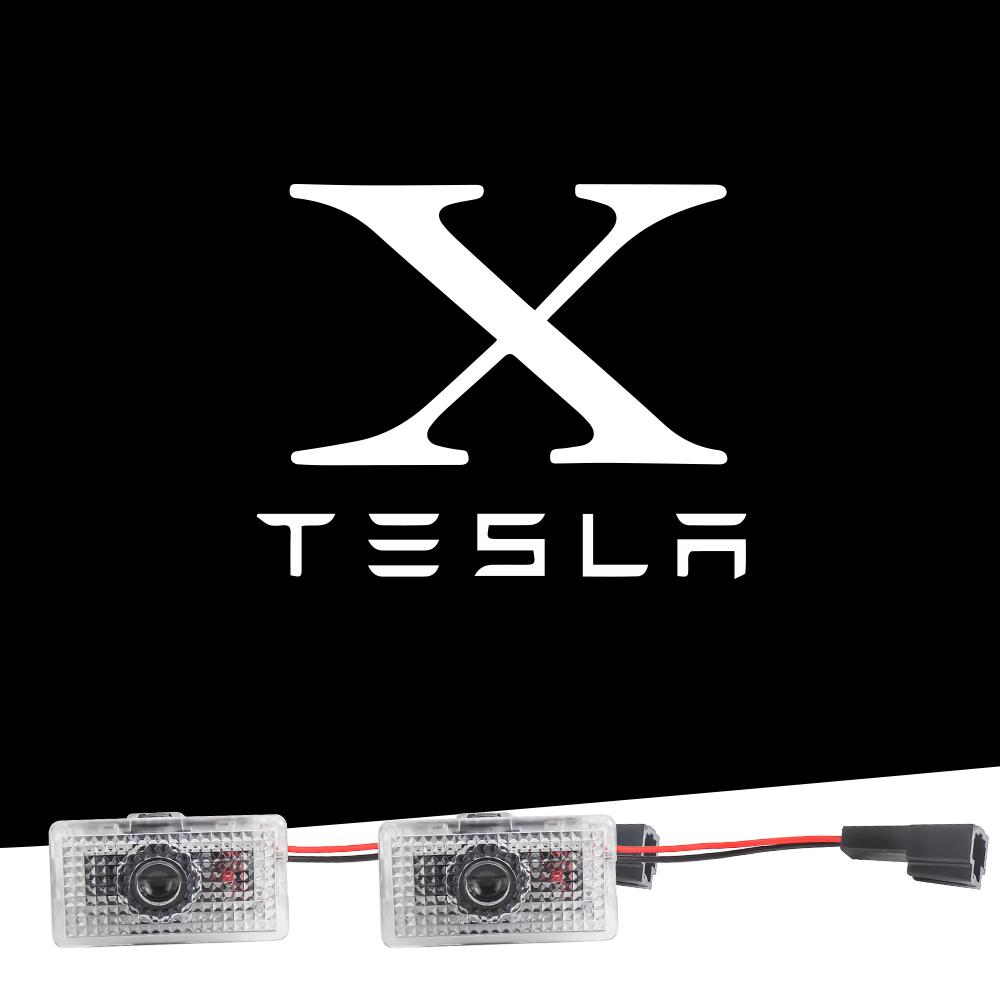 

2pcs Car Led Courtesy Door Logo Projector Lamp For Tesla Model Y Model 3 Model S Model X for tesal