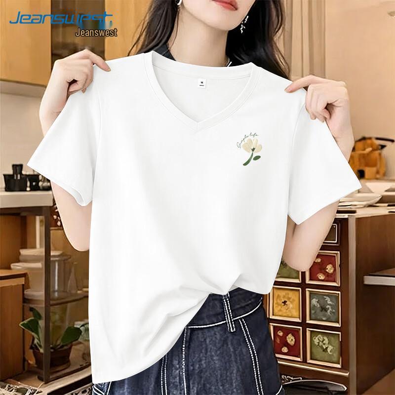 Jeanswest V-Neck Cotton Short Sleeve T-Shirt XL