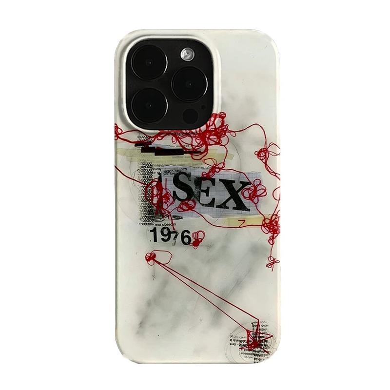 

Hot Sale Ins Retro Suture Letter Creative Art Phone Case for iPhone 17 AIR 16 15 14 13 12 11 PRO MAX XSMAX XR 7 8 PLUS Y2K Cover iPhone 13 Pro