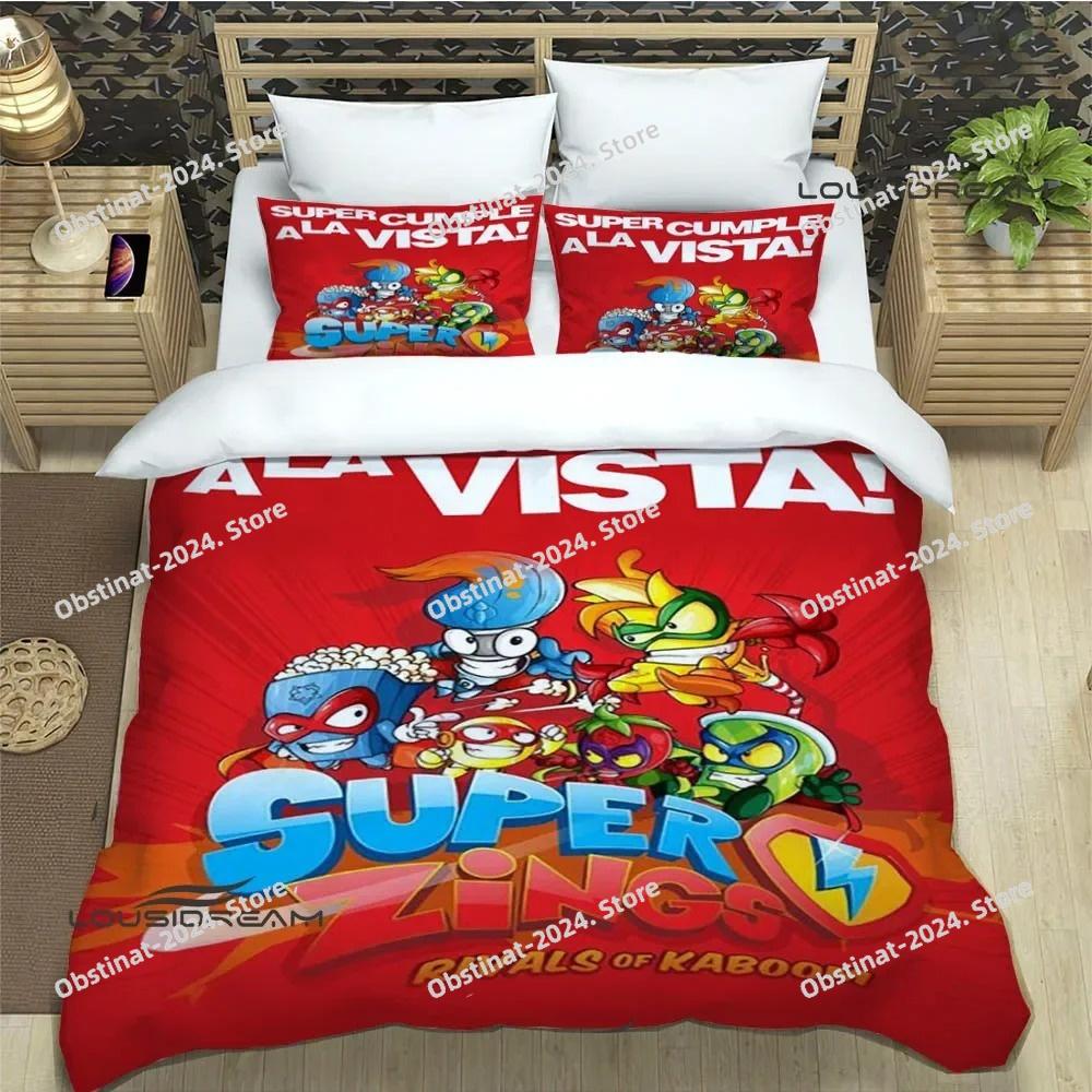 Cute cartoon Super Zings Bedding Sets exquisite bed supplies set duvet cover comforter set bedding set luxury Birthday Gift