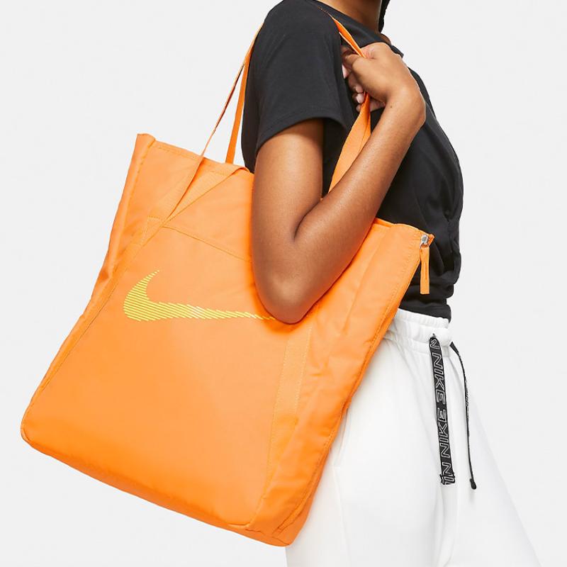 Nike Fabric Tote Bag Shopping Bag Shoulder Bag Handbag Regular Unisex Bright Orange Casual DR7217-836