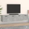 Wall Cabinets 2 Pcs Concrete Grey 60x36.5x35 cm Engineered Wood