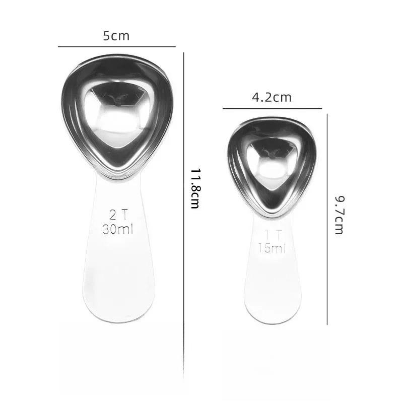 Stainless Steel Coffee Spoons Coffee Measuring Scoop for Ground Beans Tea Sugar Delicate Home Barista Accessories