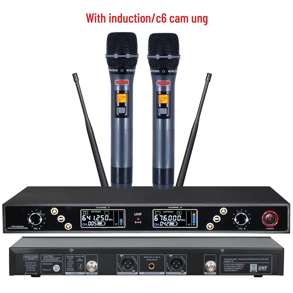 KTV U-Band High-End Stage Wireless Dual Microphone Lavalier Headset for Conferences