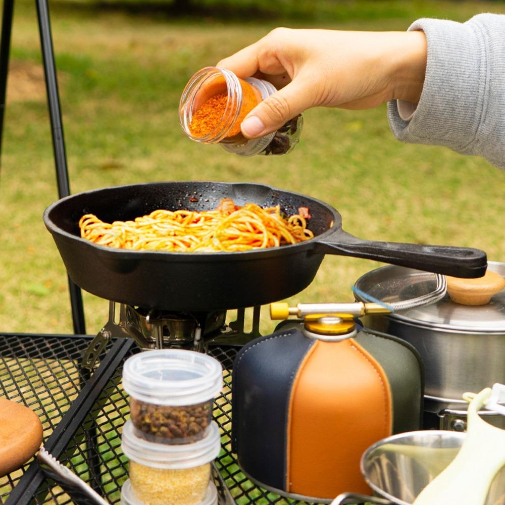 Durable PET Camping Spice Box Reusable With Lids Spice Dispenser 40ml Portable Sauce Bottle Set Picnic