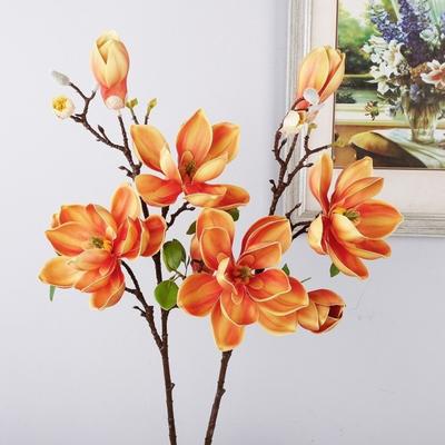 Grande Fleur de Magnolia Artificielle Toucher Réel Simulation Faite à la Main Grande Magnolia EVA Orchidée Artificielle Réaliste Décoration de Table