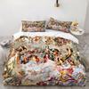 Angel Oil Painting Microfibre Bedding Sets, Children's Birthday Gift with Zip Room Decor for Teenagers Adulte 2-3 Pieces Duvet C