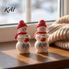Resin Craft Supplies 2Pcs Mini Christmas Figurine, Santa Claus Snowman Dolls, DIY Accessories for Micro Festive Decorative Figurines Landscape