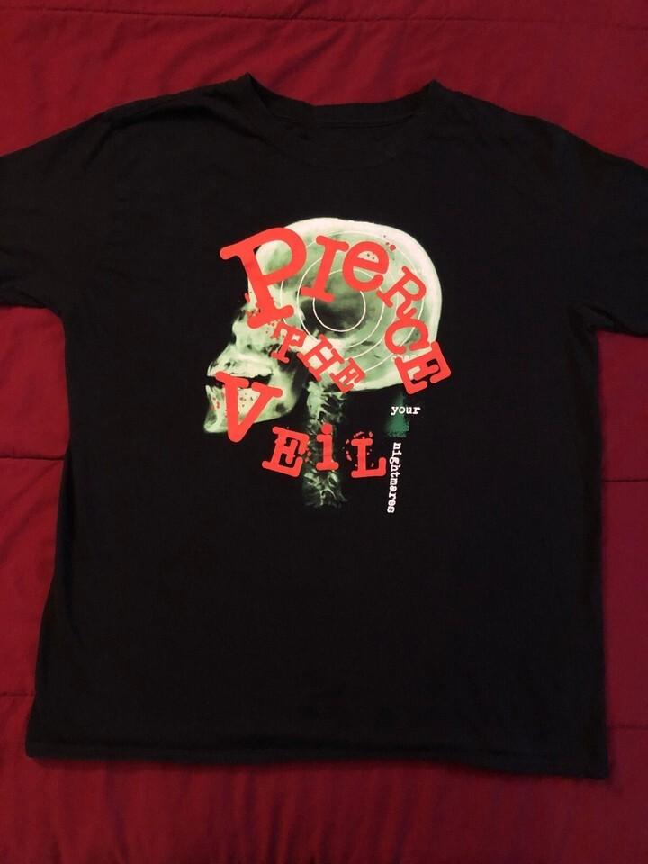 Vtg Pierce The Veil Your Nightmare Cotton Black Full Size Unisex Shirt