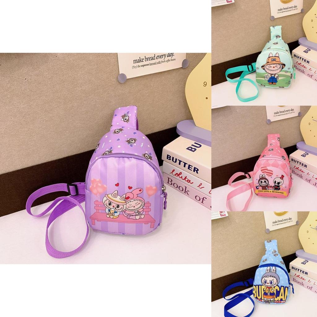 Labubu Pattern Kids Crossbody Bag For Children With Polyester Lining And Lightweight Design Ideal For Daily Use