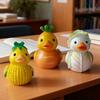 Vegetable Duck Statue Cartoon Corn Carrot Eggplant Cabbage Duck Resin Figurine Home Office Desktop Decoration Ornament