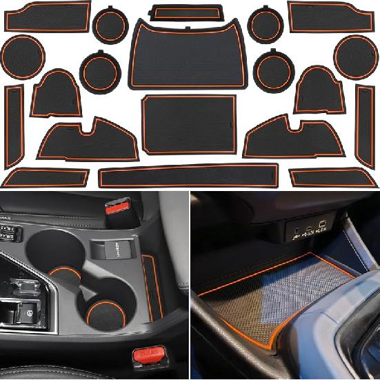 Center Console Liner For Subaru Crosstrek Accessories 2024 2025 2026, For Impreza Cup Holder Mat, Coaster Trim, Non-Slip Dust Interior, Door Slot