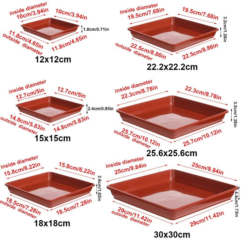 1Pcs Garden Square Flower Pot Plant Saucer Drip Trays Indoor Outdoor Plastic Tray Saucers