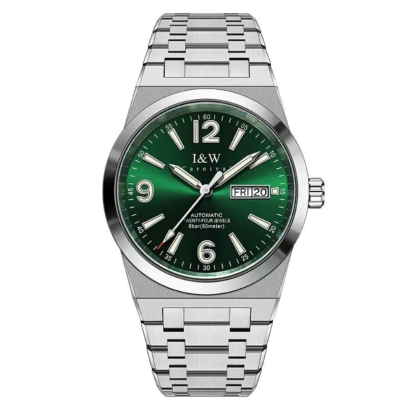 Montre Homme IW CARNIVAL Automatic Watch for Men Original Brand Luxury NH36 Movement Mechanical Watches for Man Waterproof Reloj