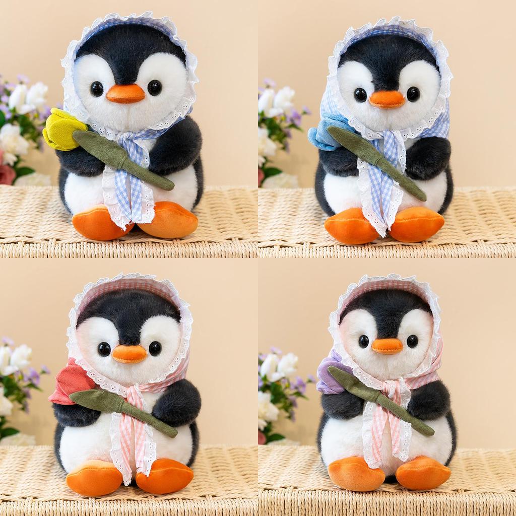 Cute Tulip Penguin Plush Toy With Short Plush Material For Girls Gift And Collection
