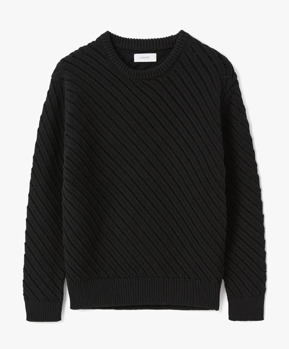 Le Mad Oblique See-Through Round Knit - Black Black / 2 Sizes
