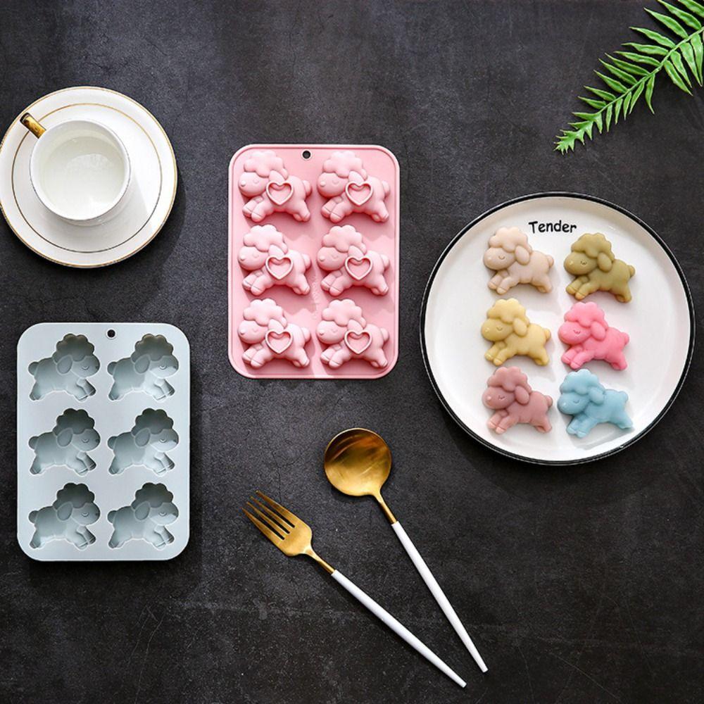 3d Design Sheep Ice Cube Mold Lamb Shape Crystal Resin Mold Lamb Silicone Mold Candy Making