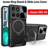 Armor Magnetic Stand Funda for Honor X8C 4G Case Slide Camera Holder Protect Cover for Honor X8C ABR-LX1, ABR-LX2, ABR-LX3 Capa