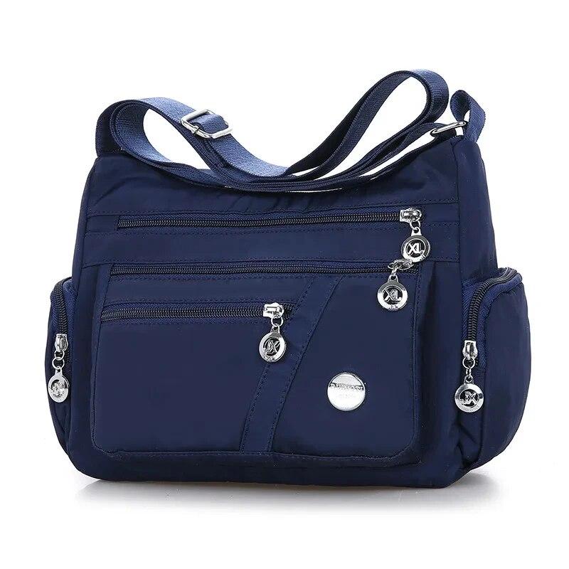 Bolso de nailon impermeable para mujer, tipo mensajero, cruzado, de gran capacidad, para viaje, informal, de alta calidad
