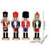 Nutcracker Ornaments Desktop Nutcracker Soldier Figures 4 Pieces Wooden Figurines Ornaments For Christmas Tree Mantel Table