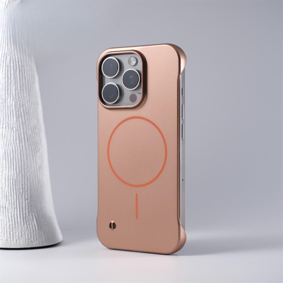 

iPhone 17 PRO MAX Magnetic Ring Color-block Frosted Case Apple 16 Simple Protection 13