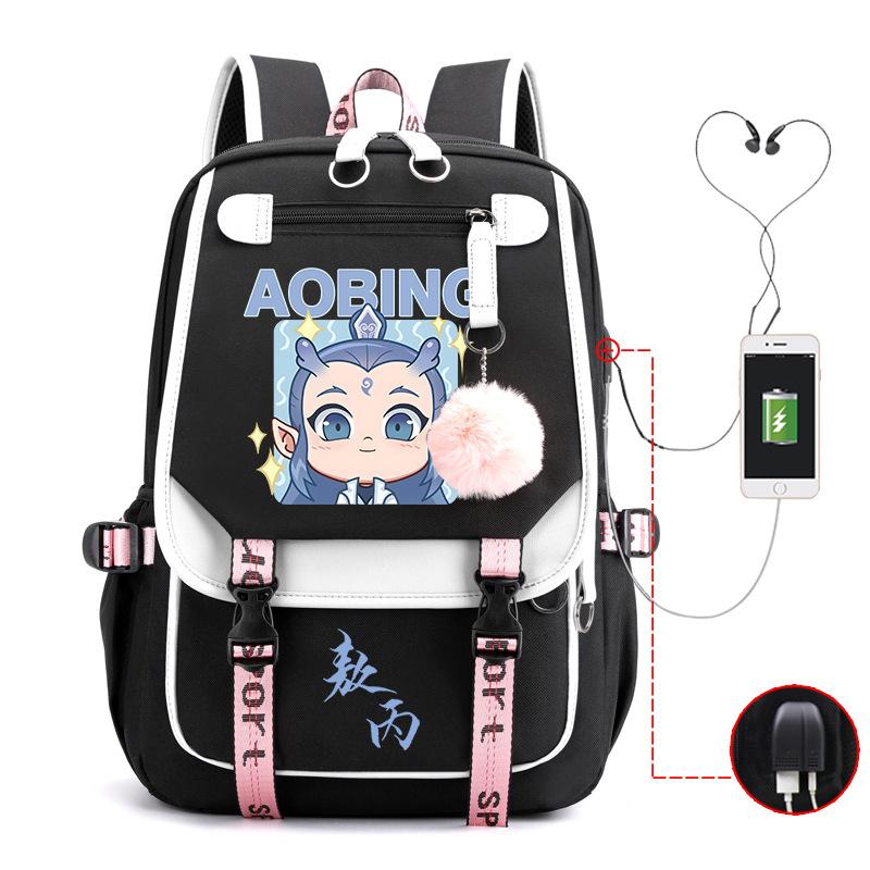 High-Value Aobingtong Cartoon Children'S Burden-Reducing Schoolbag, Primary School Junior High School Students, Large-Capacity Backpack