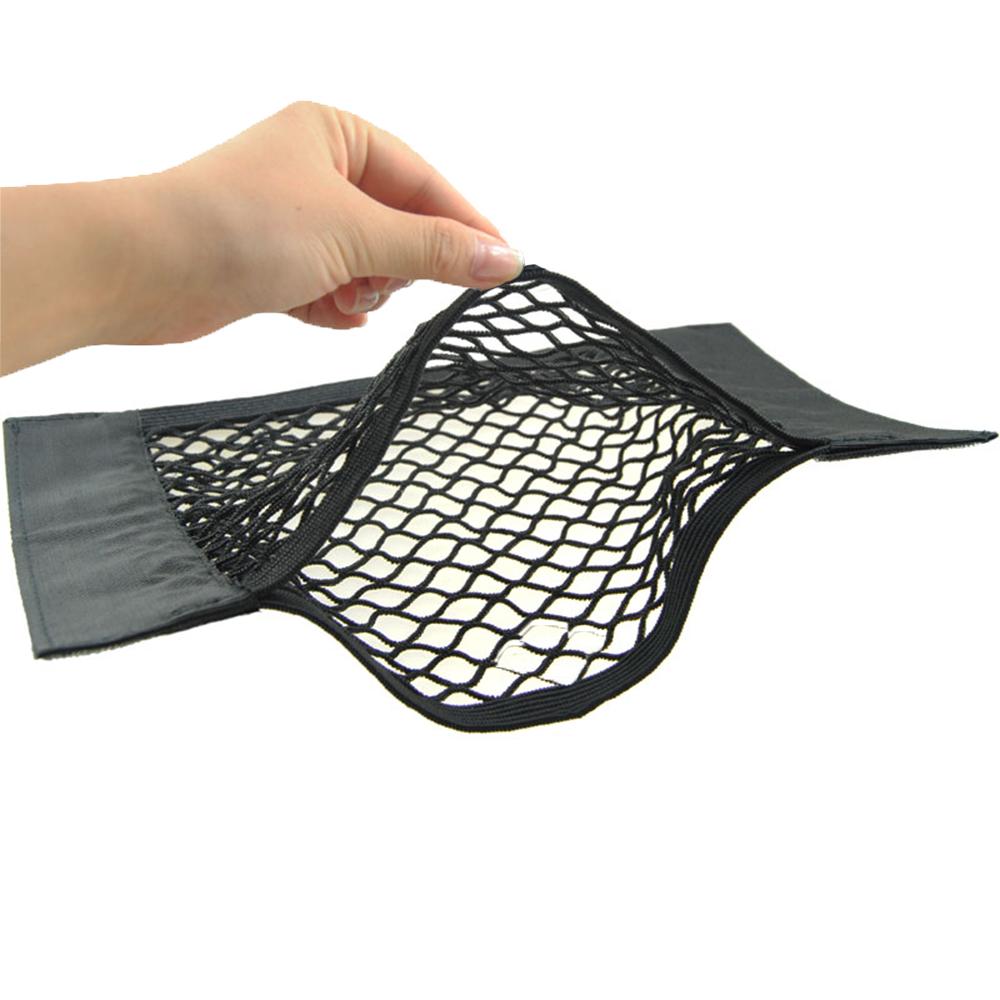 Car Back Rear Elastic Net Mesh Pocket Trunk Paste Fixed Storage Bag For  A4 B9 B8 A3 8V 8P 8L A6 Q5 Organizer Accessories