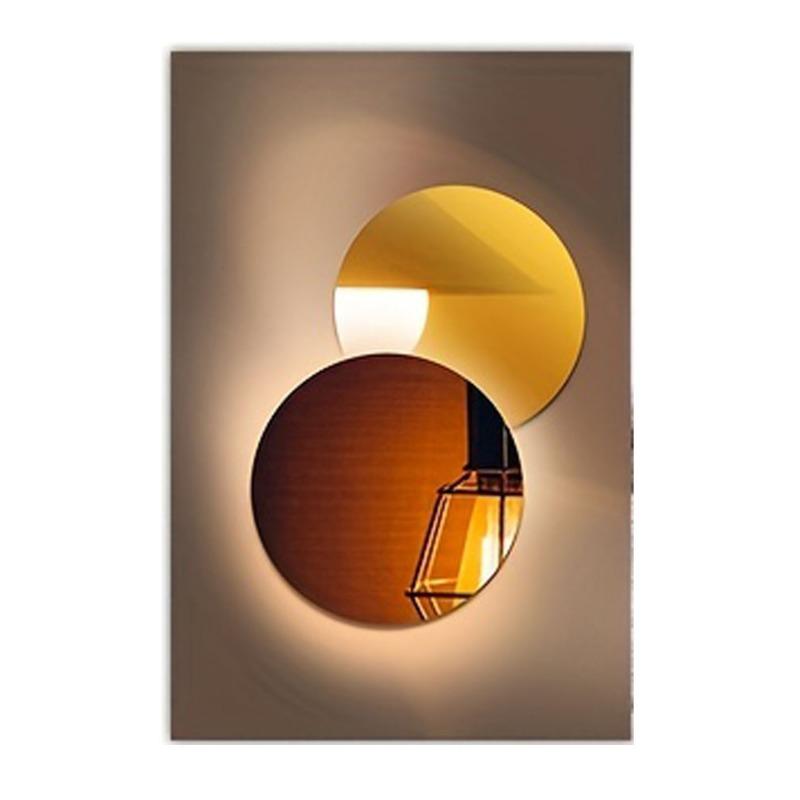 

Modern Minimalist Geometric Canvas Painting Orange Wall Art Metal Circle Prints Luxury Wall Art Posters For Home Decor 21cm×30cm NoFrame