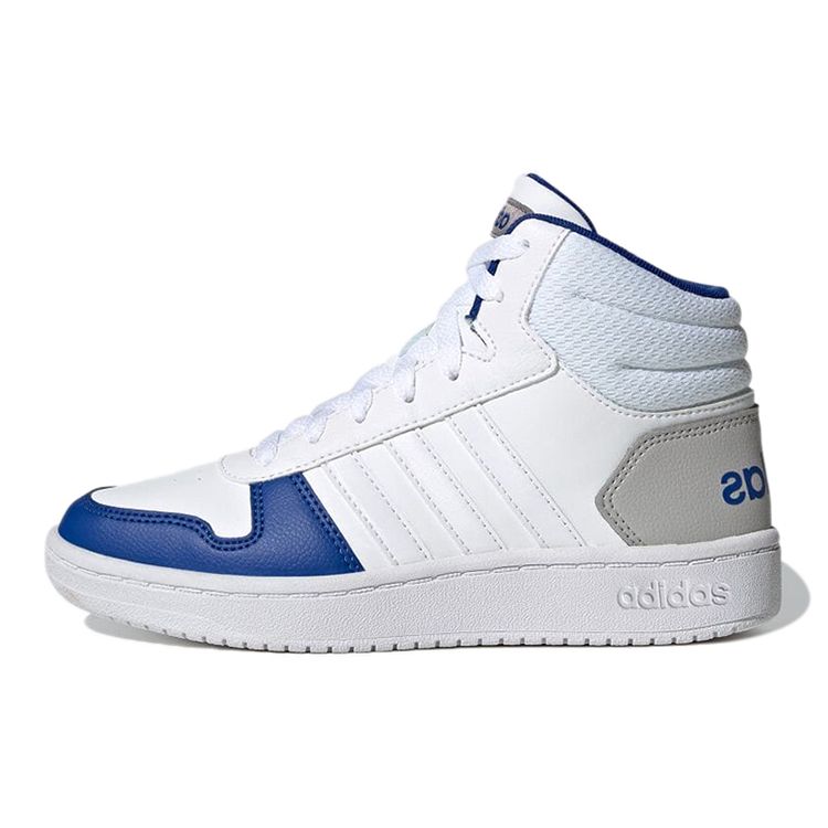 

Adidas Neo Hoops 2.0 K Casual Non-Slip Durable Mid-Top Skate Shoes Kids Sneaker White Blue GZ7770 31½