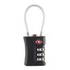 4 Pack TSA Customs Code Lock for Travel Luggage Password Changeable black Lock Contrast Design Padlock 3 Digit Combination Lock