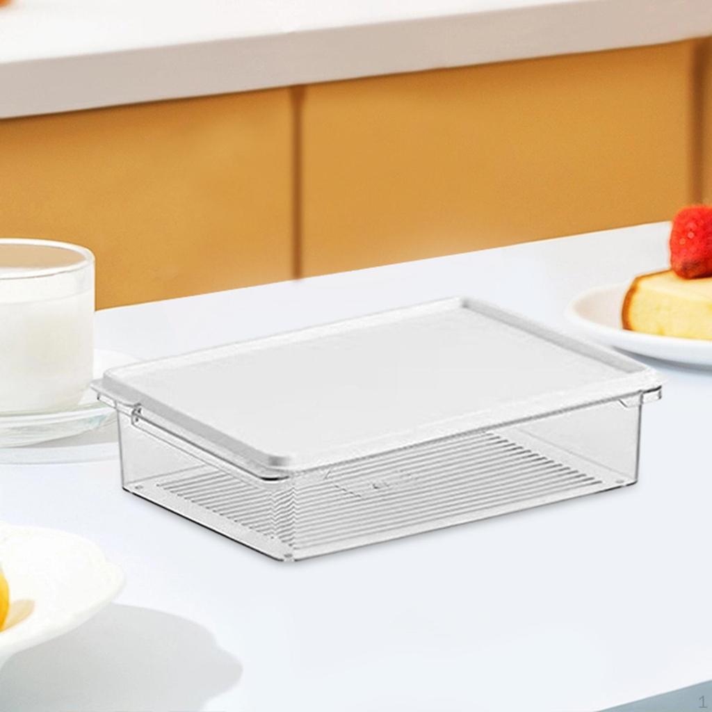 Food Container with Lid for Refrigerator, Organizer Lunch And Products