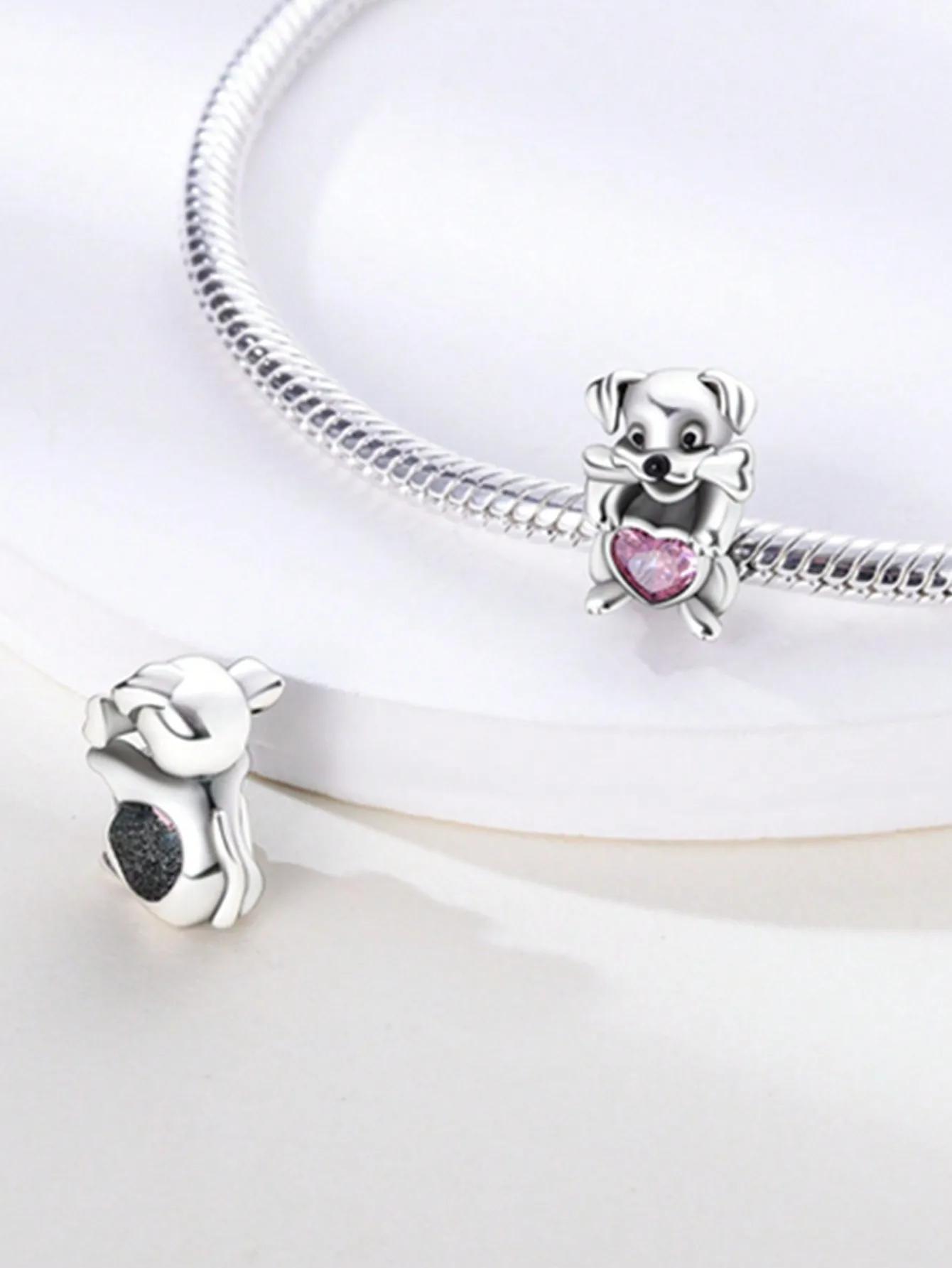 

Charms Plata Copper Colors Lovable Kittens And Puppies Beads Charm Pendant For Original Bracelet For Women Diy Jewelry Love Gift