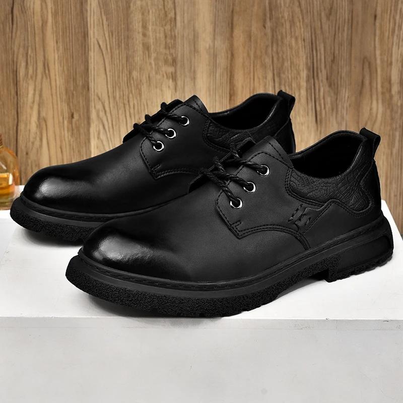 Мужская кожаная повседневная обувь ручной работы — фото 8