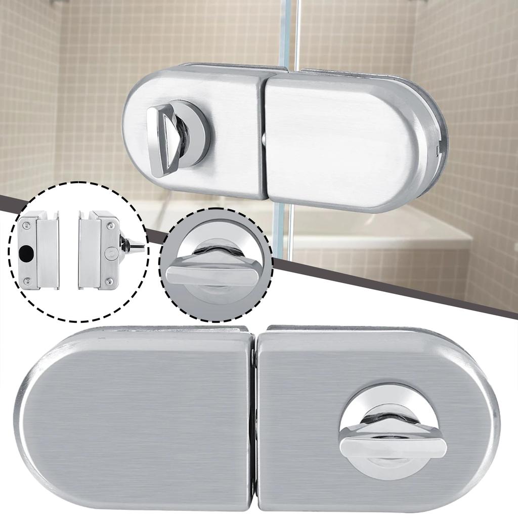 Serratura per Porta in Vetro a Due Lati Serratura per Porta in Vetro Doppio per Uso Domestico, Alberghiero, Bagno