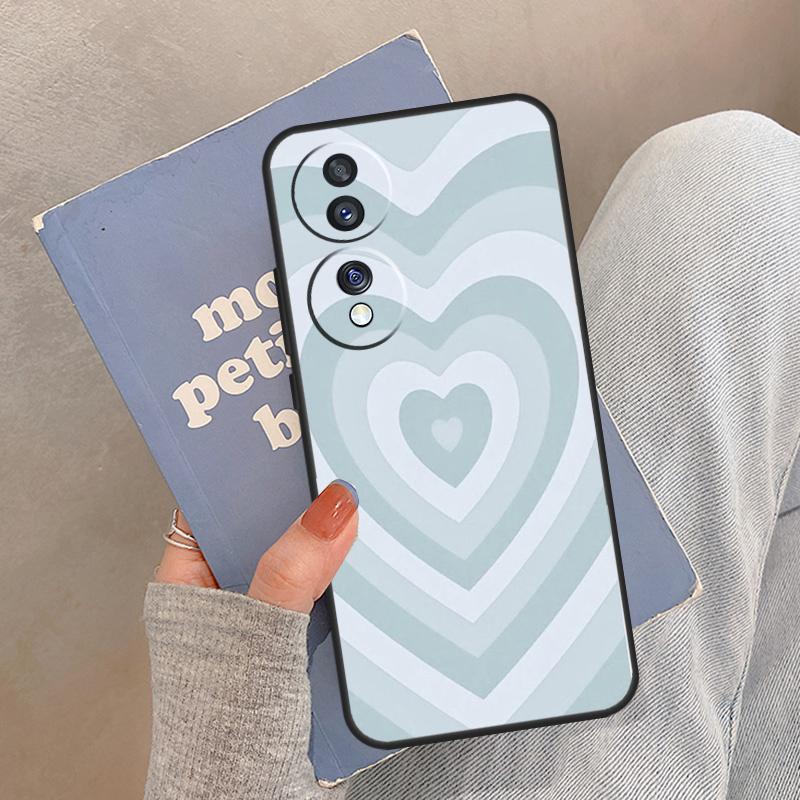 Latte Love Brown Heart Aesthetic Case For Honor Magic 8 7 6 5 Pro Cover For Honor 400 200 X9c X9b X9a X8a X8b 50 70 90 Lite