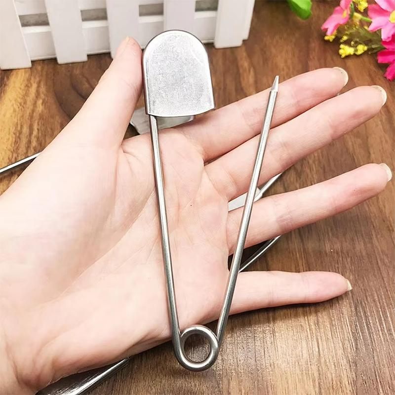 5PCS 304 Stainless Steel Oversized Safety Pin 12.7cm Large Size Brooch Pins DIY Sewing Tools Apparel Supplies Decor Accessories