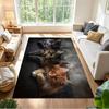 Sunflower Field Cat Dream Non-Slip Home Carpet Design for Office Decor Living Room Bedroom Gift