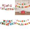 2 Pcs Christmas Party Decorations Santa Paper Banners Merry Christmas Banners for Outdoor Indoor Decoration