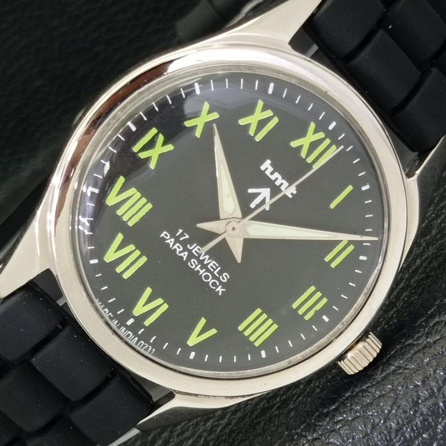 

MENS HMT INDIAN HAND-WINDING BLACK DIAL WATCH a430831-2 R104-a430831