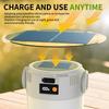 Led Solar Light Bulb Usb Rechargeable Camping Light Portable Outdoor Searchlight Multiduty Hanging Lamp With Flashlight 1Pc