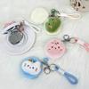 Plush Animal Makeup Mirror Portable Travel Double-sided Vanity Mirror High Clarity Cosmetic Mirror Keychain Hanging Decoration