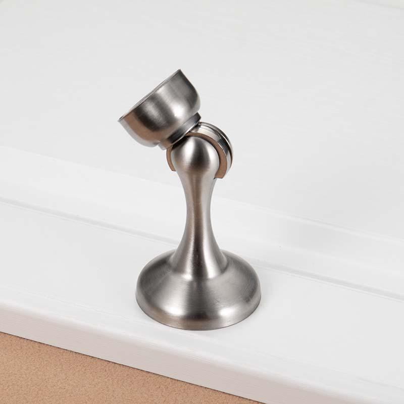 Silent Magnetic Stainless Steel Door Stopper - No-Drill, Anti-Collision, Thickened Design for Bedroom and Luxury Doors.