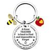 Teacher Appreciation Keychain for Teachers, Polished Metal Bag Charm with Engraved Pendant for Daily Keys and Bags
