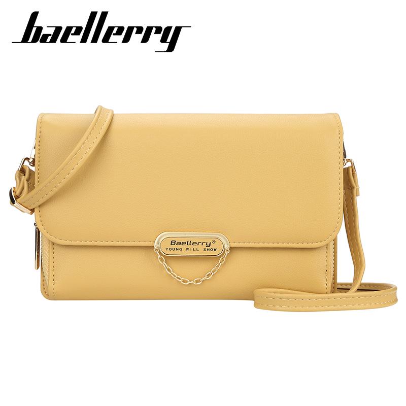 

Baellerry Pu Кожаные женщины Длинные кошельки Большой емкости Телефон Clutch Кошелек Крестик Сумка