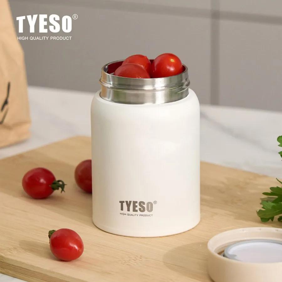 Tyeso 220ml Cute Thermoses Compact Vacuum Flask Frosted Stainless Steel Portable Thermal Cup Stylish Leak-Proof Daily Essential