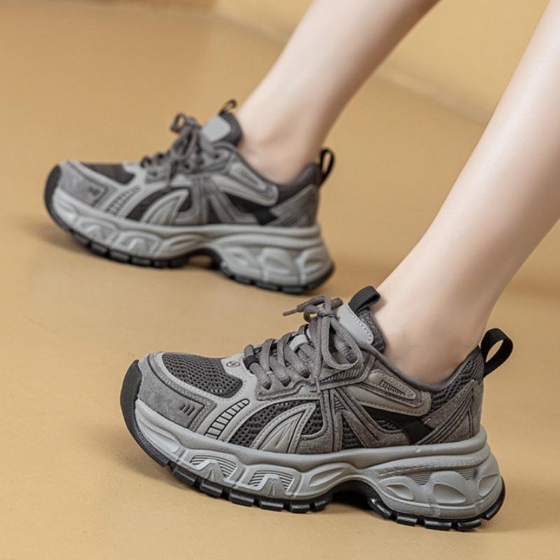 Comfortable Mesh Platform Sneakers Women Novelty Sewing Lace-up Casual Derby Shoes Light Non-slip Outdoor Sneaker Tenis De Mujer